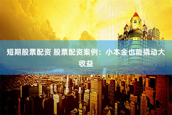 短期股票配资 股票配资案例：小本金也能撬动大收益